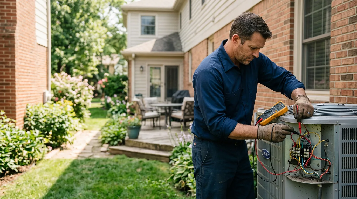 HVAC technician working near Scottville, MI